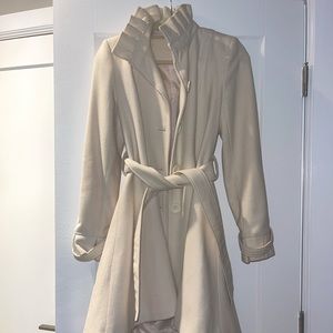 River island Cream Pea Coat Trench style. XS/S